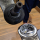 You can see on the bottom control arm that only a little bit of the lip that holds the ball joint in is left.
